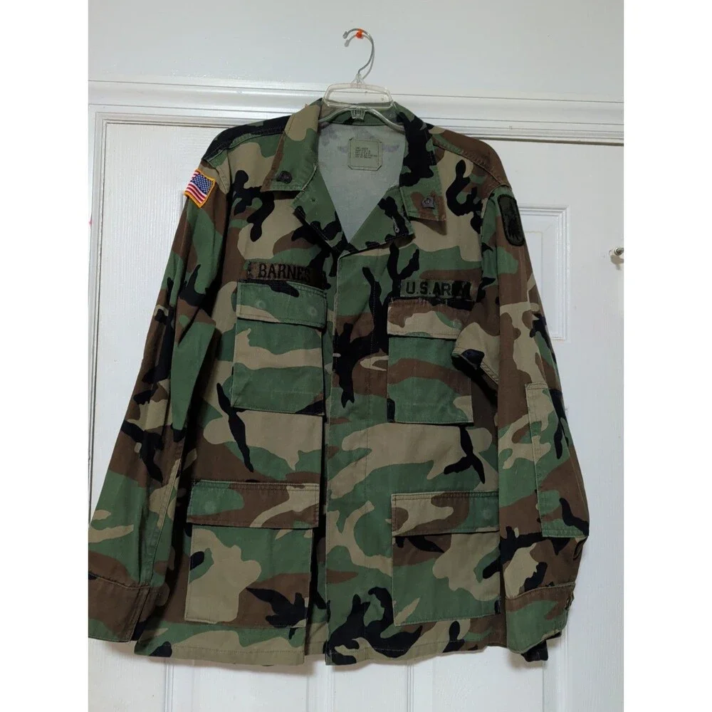 Vintage-inspired U.S. Army camouflage field jacket, Size Large